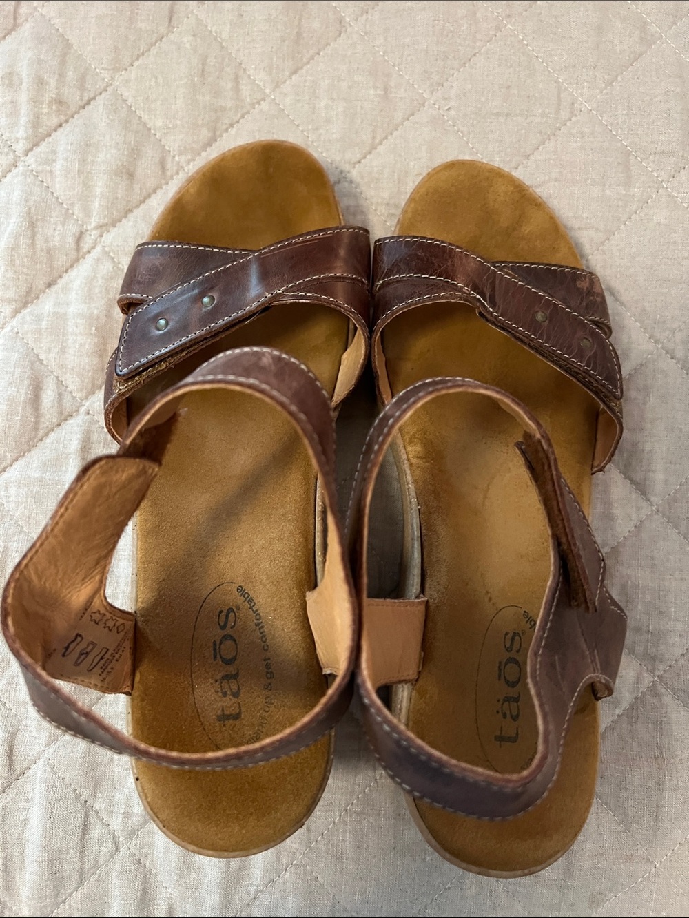 Taos Footwear Brown Leather Strappy Women's Sandals